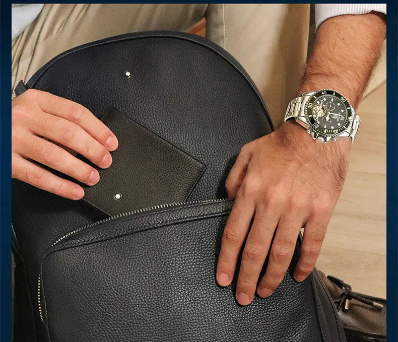 ARBOR VIEW Tourbillon Green Mechanical Watch Anti Spier