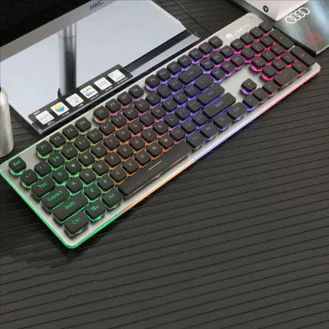 USB Wired Luminous Gaming Keyboard – Ideal for Home & Office Use Anti Spier