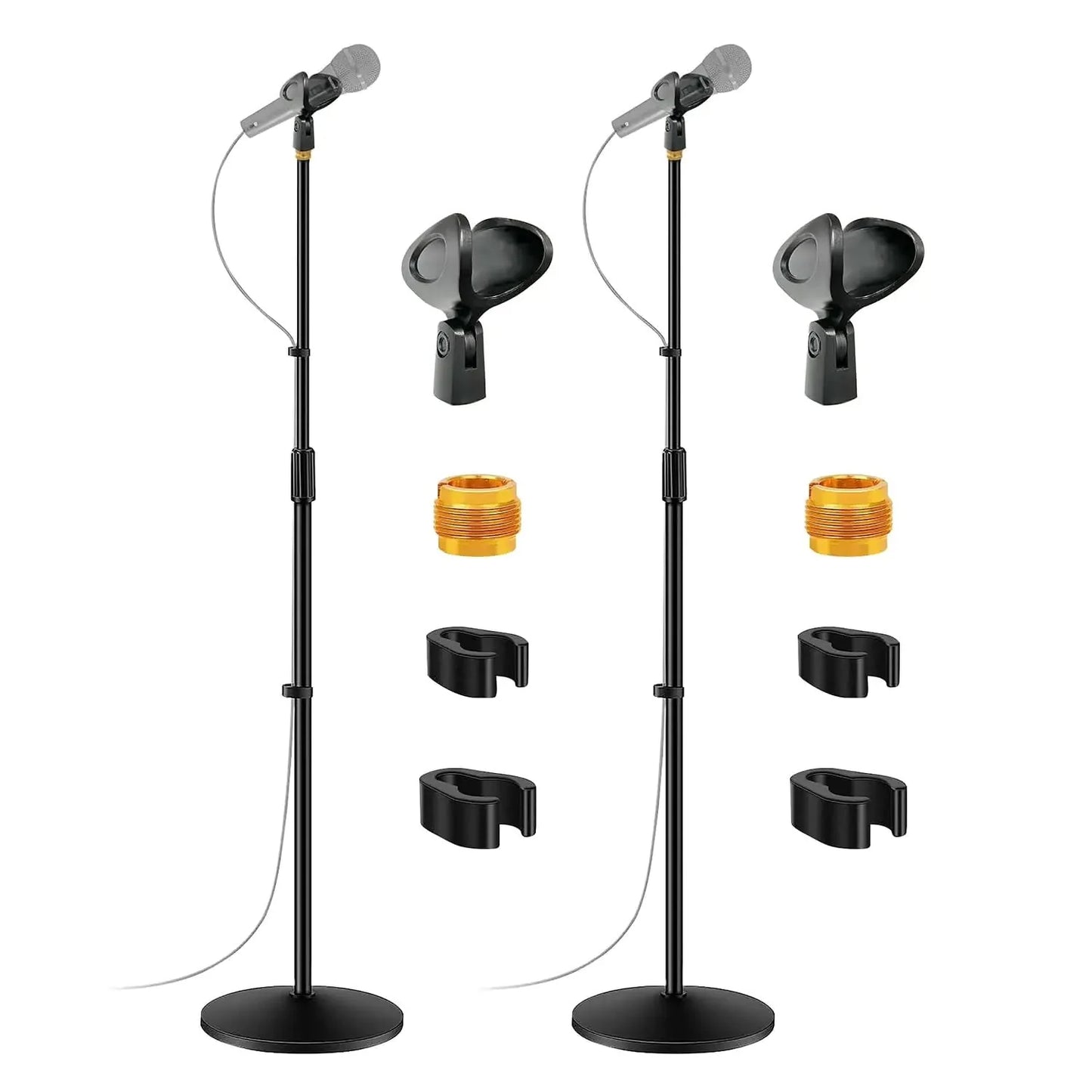 5 Core Mic Stand Round Base  Height Adjustable Universal Microphone Mount Stands Anti Spier