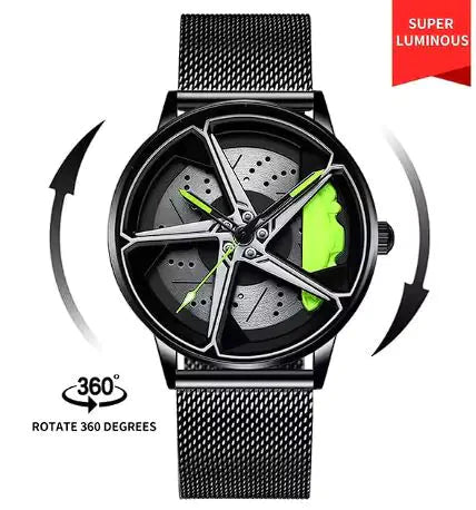 Men's Sports Car Wheel Watch Anti Spier