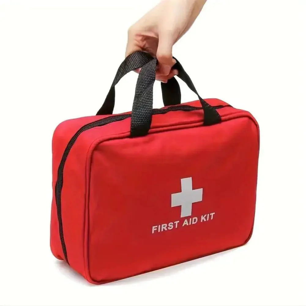 173pcs Large First Aid Kit: Portable Bag For Outdoor Hunting, Hiking, Camping And More - Including Emergency Supplies! Anti Spier