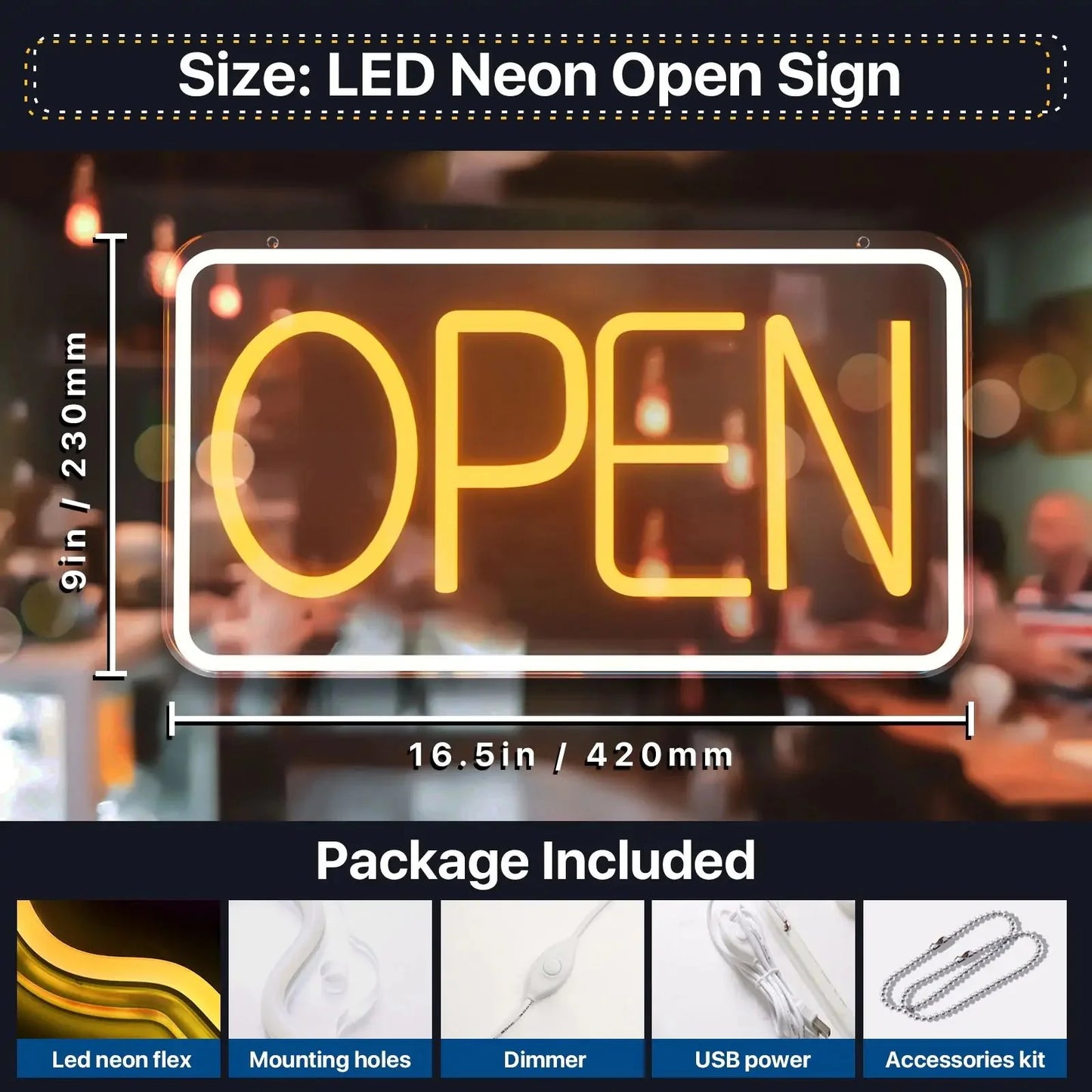 LED Store Open Sign Light Anti Spier