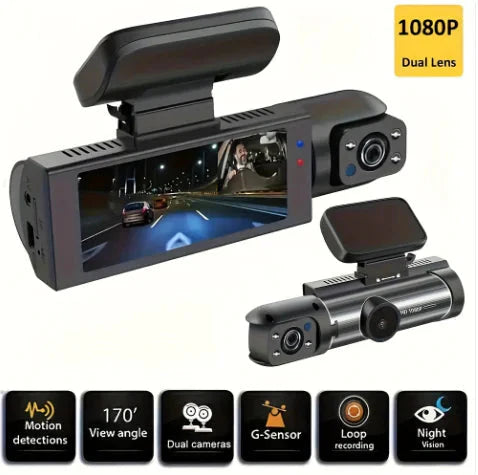 360° Dual Lens Car Dash Cam Anti Spier