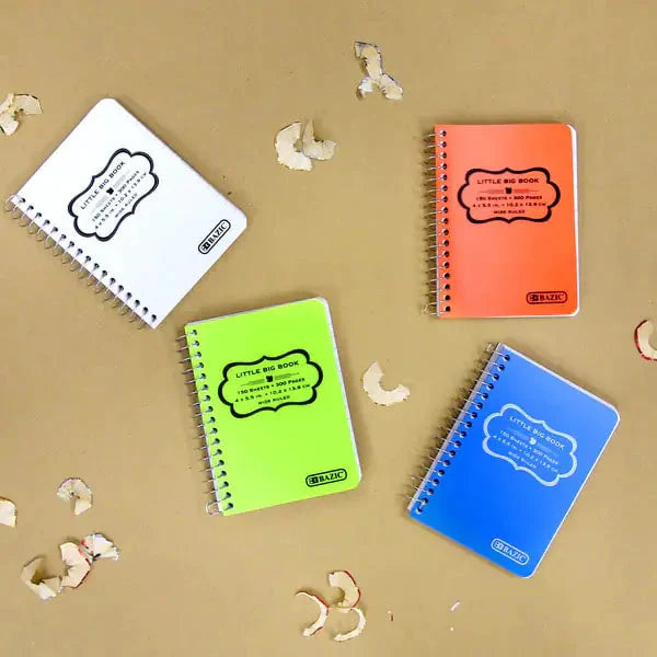 Spiral Fat Book Poly Cover 4" X 5.5" 150 Ct. Anti Spier