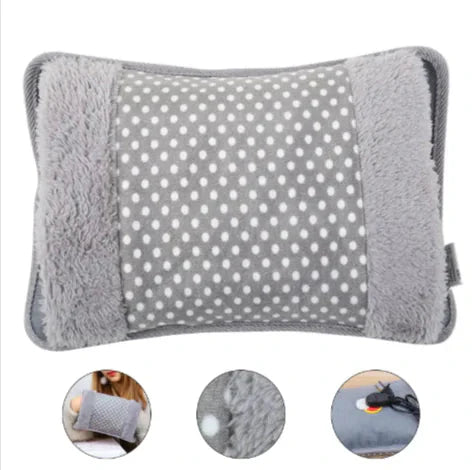 Rechargeable Winter Hot Water Bottle with Velvet Cover – Double Hand Warmth Anti Spier