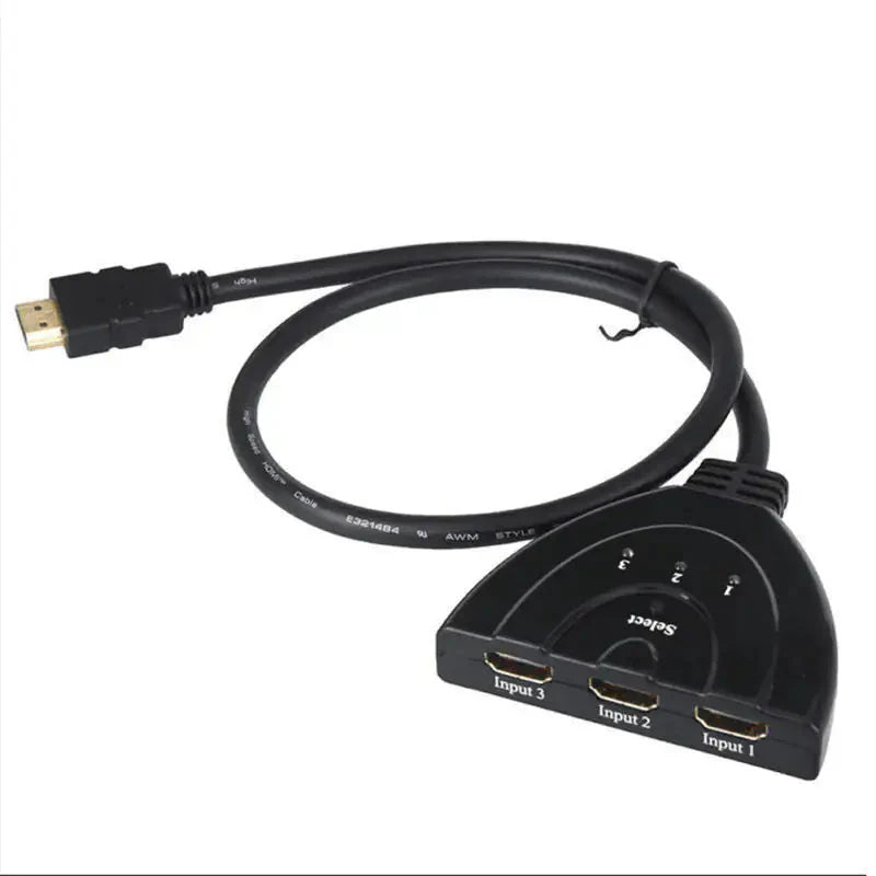 3 Port HDMI Splitter Cable 1080/4K Switch Switcher HUB Adapter for HDTV PS4 Xbox Anti Spier