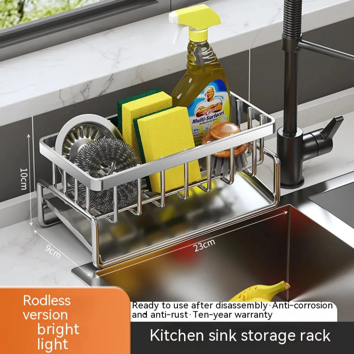 Multi-Functional Kitchen Sink Storage & Drainage Rack Anti Spier