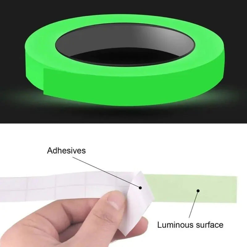 2PC Luminous Tape Self Adhesive Glow In The Dark Wall Sticker Fluorescent Light Anti Spier