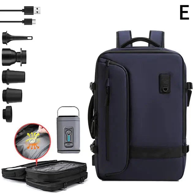 Multi-Functional Expandable Backpack with Vacuum Storage Anti Spier