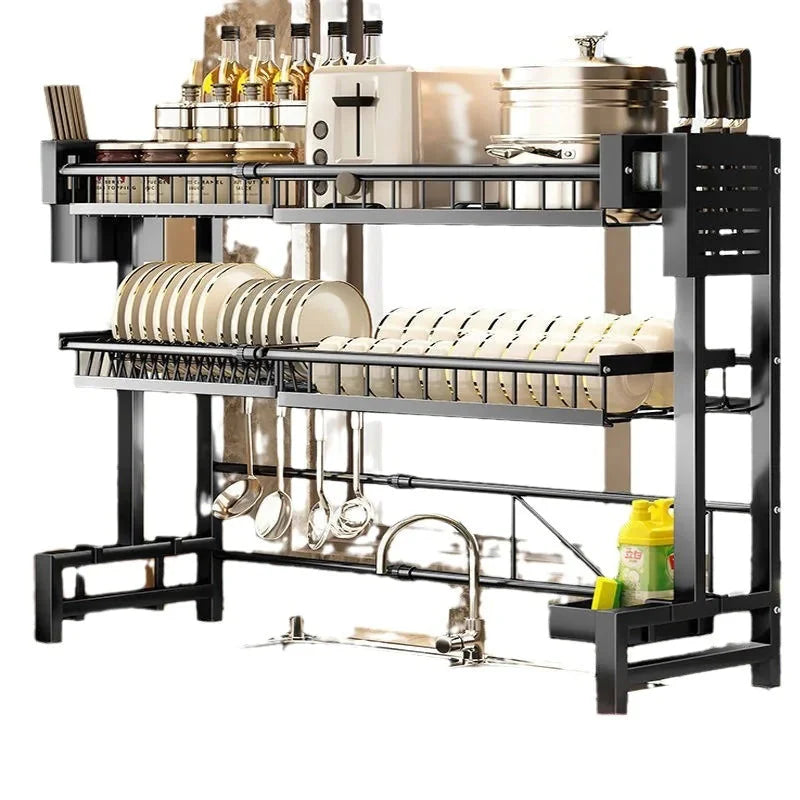 Adjustable Kitchen Dish Rack Anti Spier