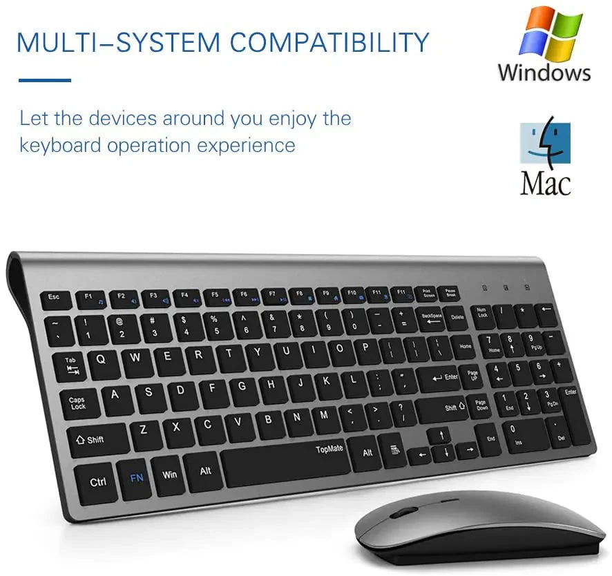 Wireless Keyboard And Ergonomic Mouse Set Anti Spier
