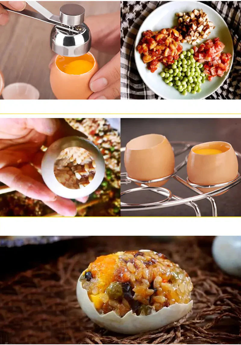 Stainless Steel Egg Topper Cutter Anti Spier