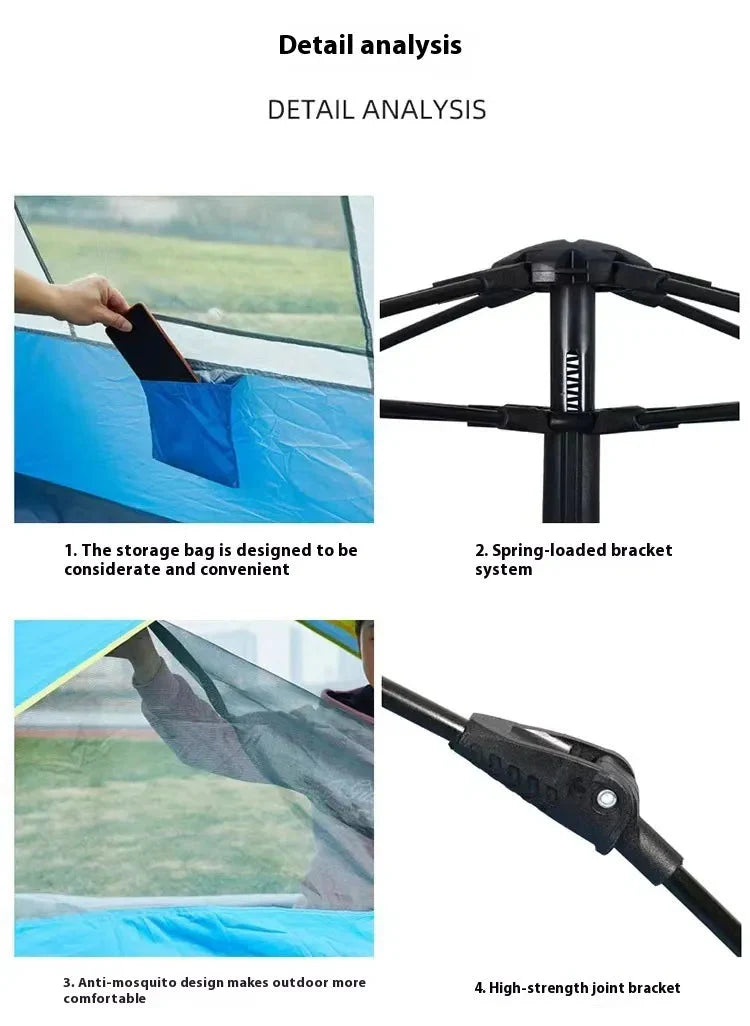 3-4 Double Automatic Camping Tent Anti Spier