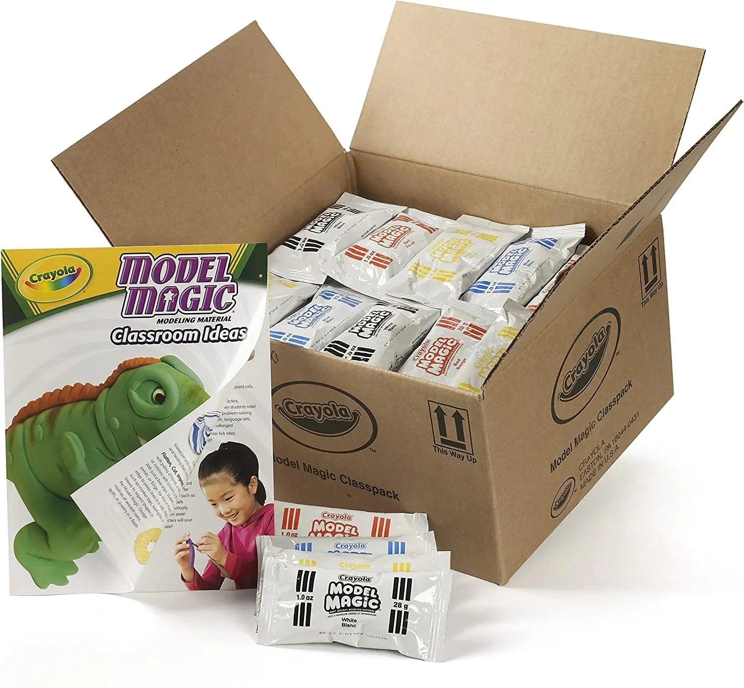 Crayola Model Magic (75ct) Kids Modeling Clay Alternative 1oz Packs School Supplies Air Dry Clay Modeling Material Ages 3+ Anti Spier