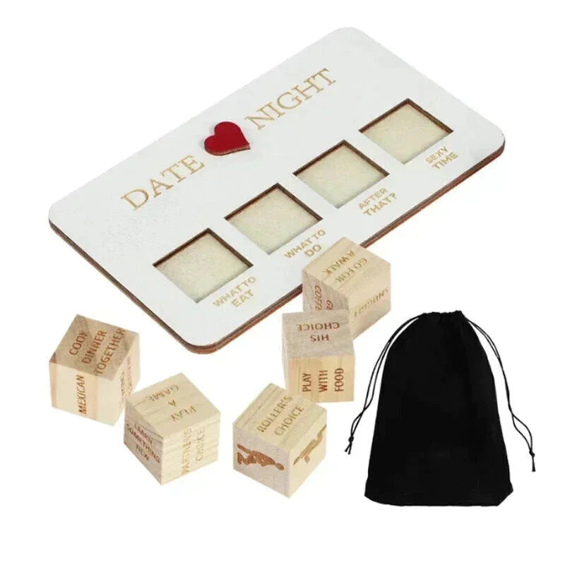 Date Night Dice After Dark Edition Date Night Wooden Dice Game For Couples Fun Anti Spier