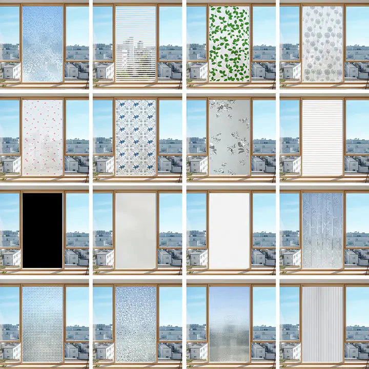 Static Cling Window Film - Frosted 3D Decorative Vinyl Anti Spier