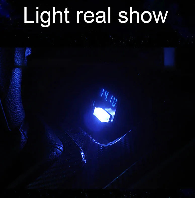 3x Mini Blue LED USB Car Interior Light Neon Atmosphere Ambient Lamp Accessories Anti Spier