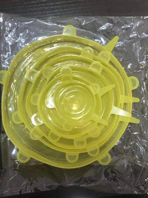Silicone Stretch Lids Reusable Airtight Food Wrap Covers Anti Spier