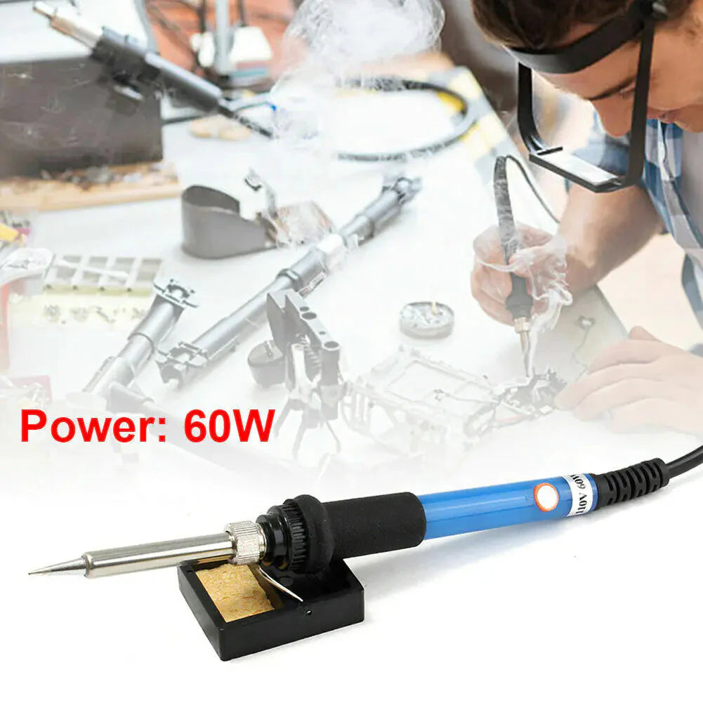 60W Soldering Iron Digital LCD Electric Welding Tools Solder Wire Tweezers Hand Anti Spier