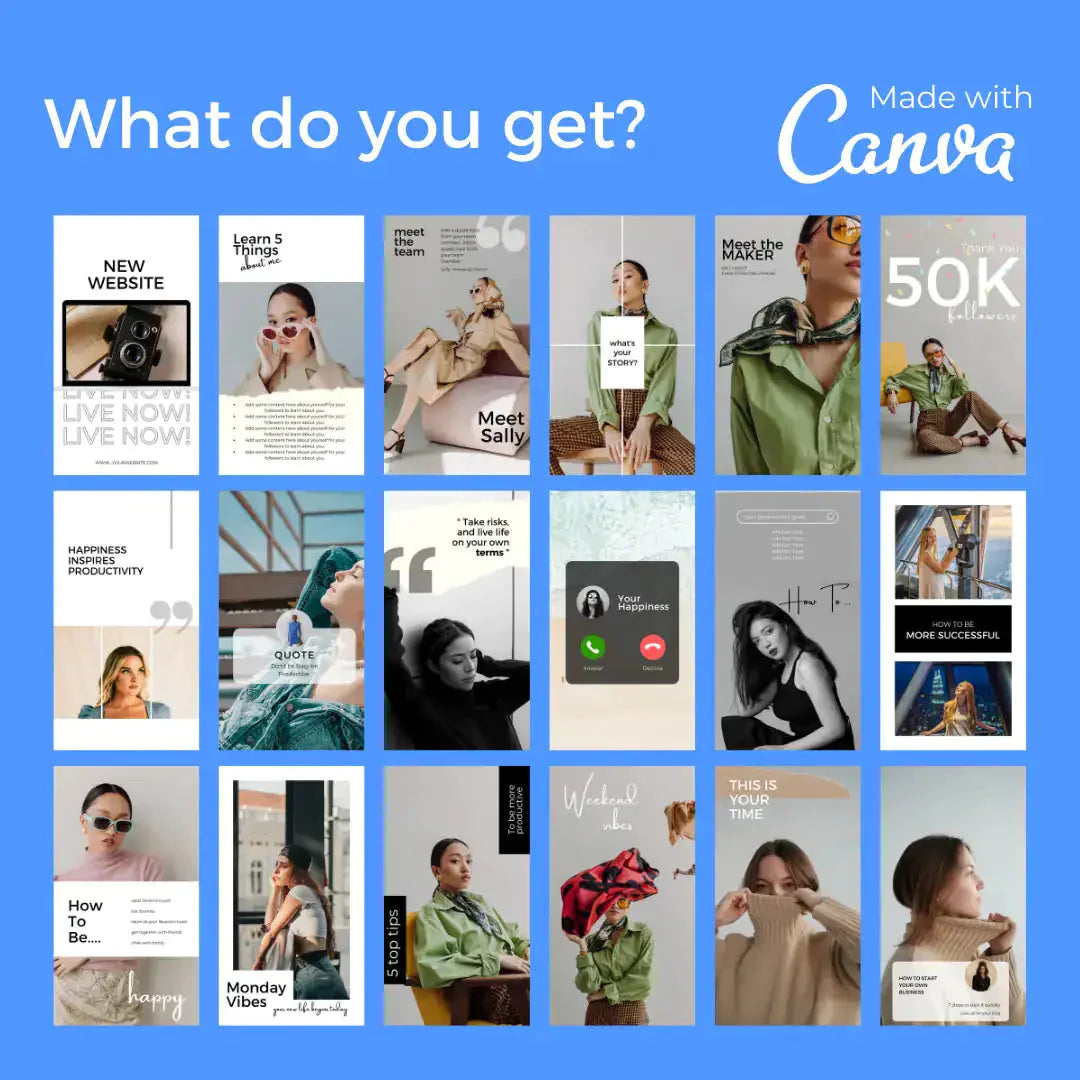 Downloadable Instagram Story 100 Template Anti Spier