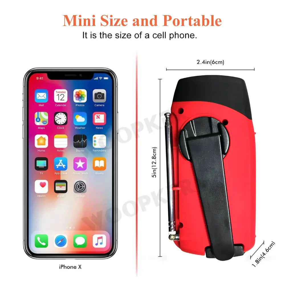 Versatile Emergency Radio with Powerful Flashlight Anti Spier