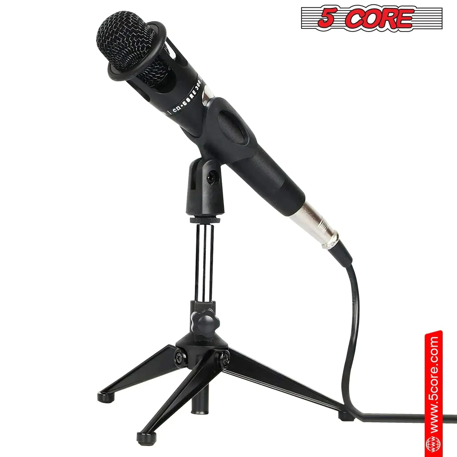 5Core Desktop Mic Stand Tripod Universal Desk Microphone Holder Table Top Stands Anti Spier