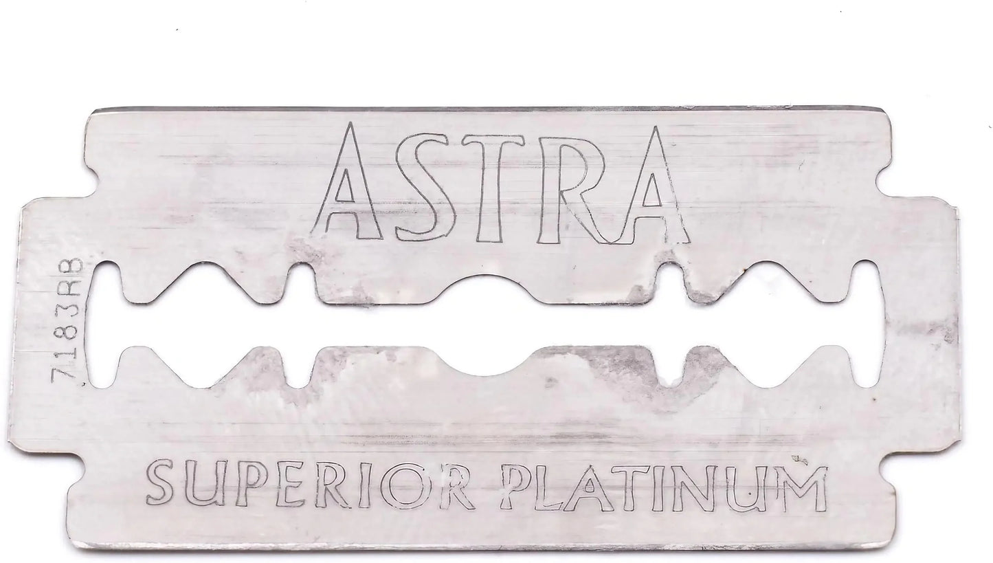 Astra Platinum Double Edge Safety Razor Blades,100 Blades (20 x 5) 100 Count (Pack of 1) Anti Spier