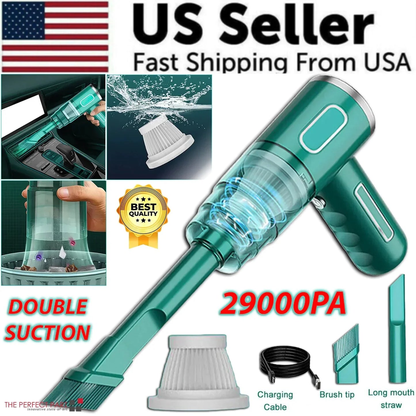 29000PA Cordless Hand Held Vacuum Cleaner Mini Portable Car Auto Home Wireless Anti Spier