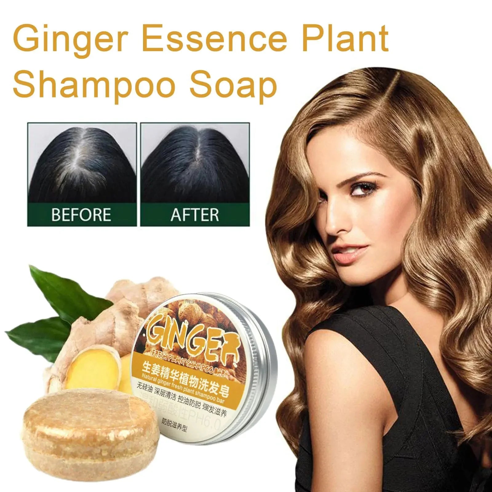 Ginger Polygonum Hair Growth Soap Shampoo Anti Spier