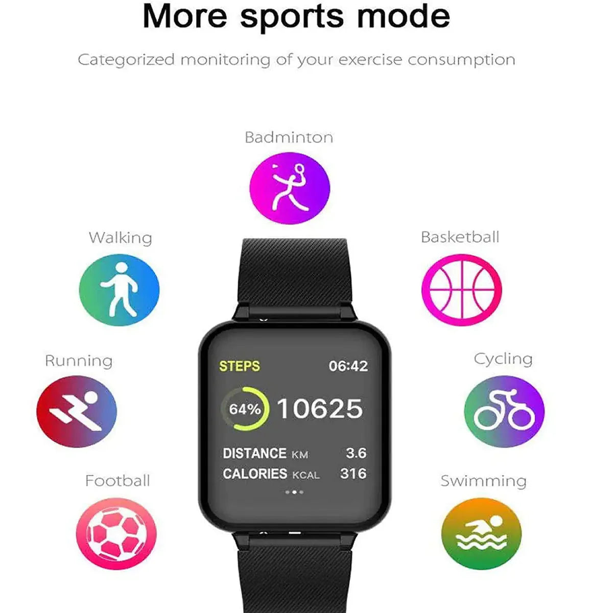 Smart Fit Total Wellness And Sports Activity Watch Anti Spier