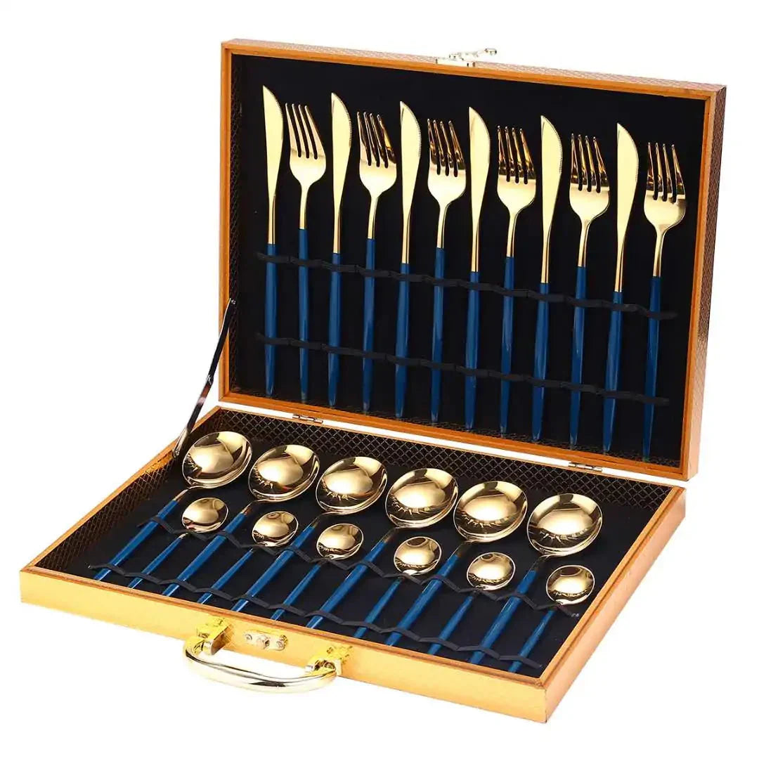 24 Pieces Luxury Cutlery Set Anti Spier