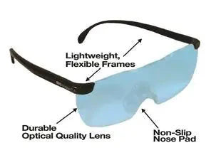 160-Degree Magnifier & 250-Degree Reading Glasses Anti Spier