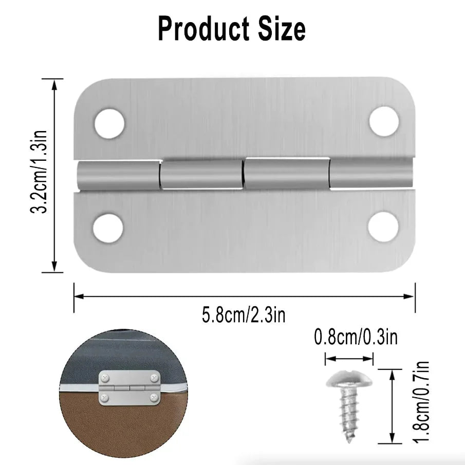 3PCS Stainless Steel Cooler Hinges & Screws Replacements For Igloo Cooler Parts Anti Spier