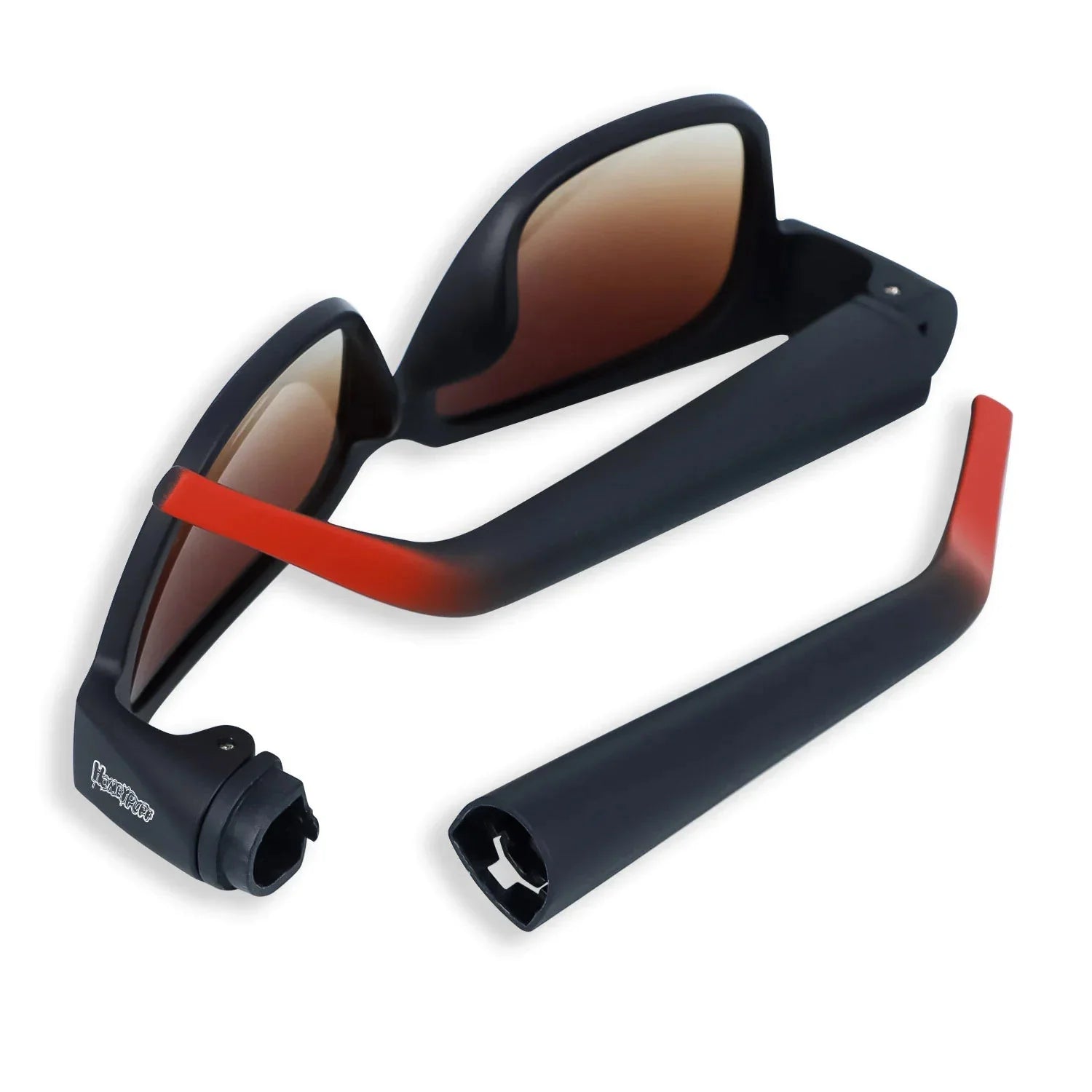 Sunglasses with Hidden Horn Tube Storage Anti Spier