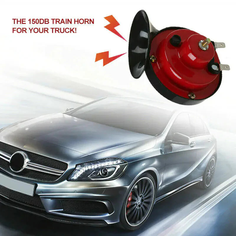 2PC 12V 300DB Super Loud Train Air Horn Waterproof Motorcycle Car Truck SUV Boat Anti Spier