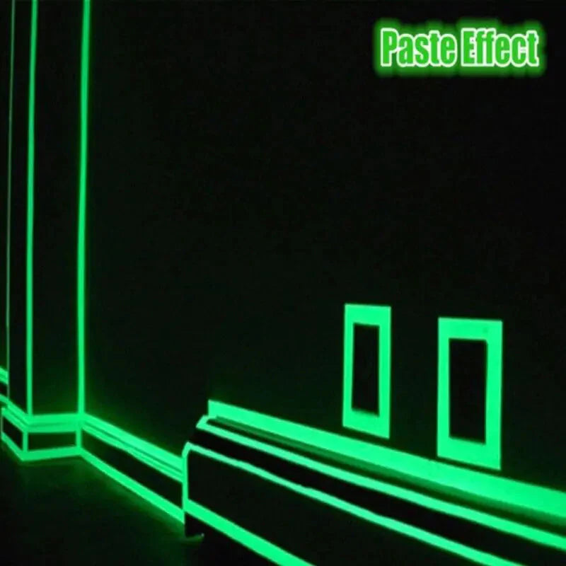 2PC Luminous Tape Self Adhesive Glow In The Dark Wall Sticker Fluorescent Light Anti Spier