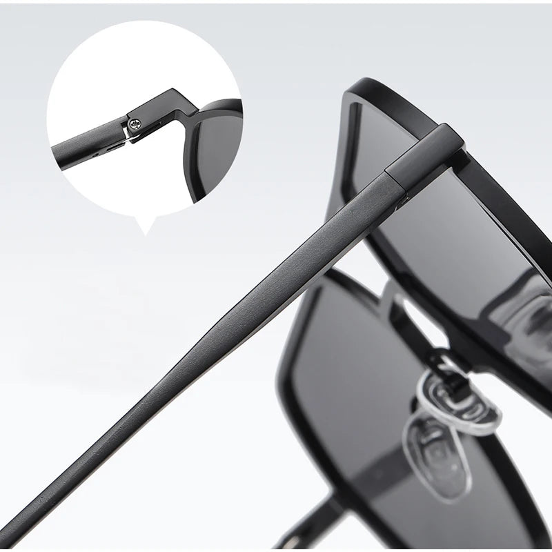 Luxury Metal Photochromic Sunglasses Anti Spier
