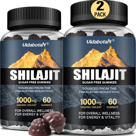 Sugar Free Shilajit Gummies 1000mg – Pure Shilajit Supplement for Men & Women – 85+ Trace Minerals & Fulvic Acid with Ashwagandha- Energy Brain Immunity –Mixed Berry Flavor120 Gummies Anti Spier