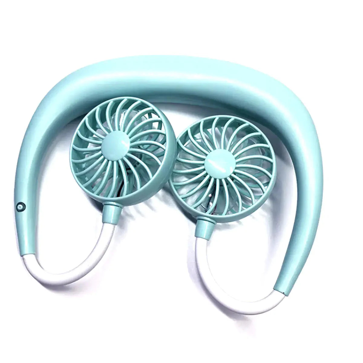 Beat The Heat Double Cool Cordless Breezy Mini Collar Fan Anti Spier