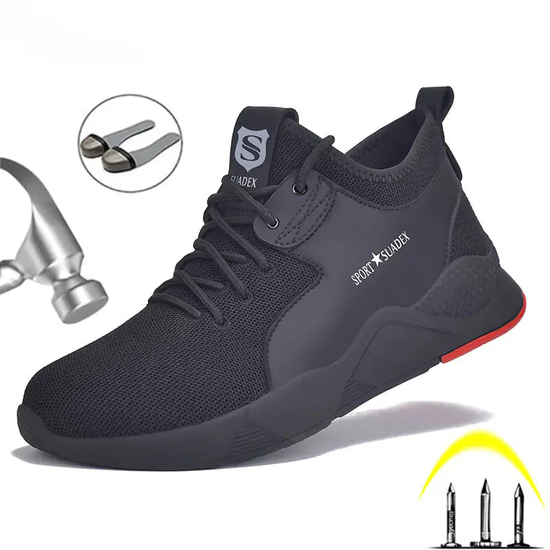 Men Work Safety Shoes Steel Toe Cap Anti Spier