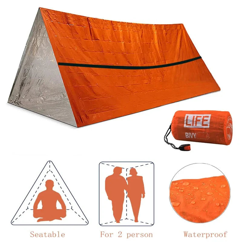 Survival Tube Emergency Tent With Whistle Anti Spier