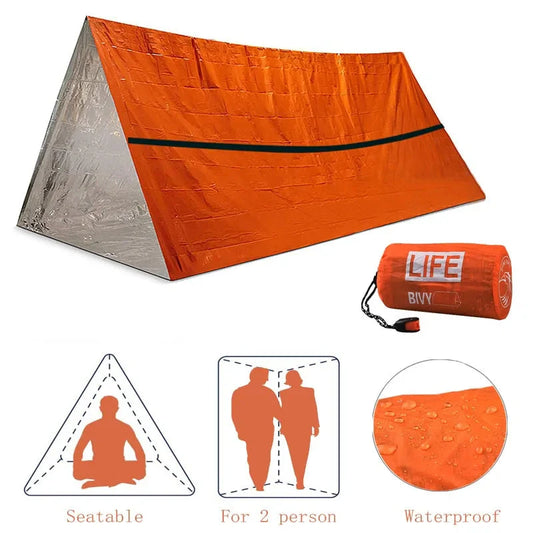 Survival Tube Emergency Tent With Whistle Anti Spier