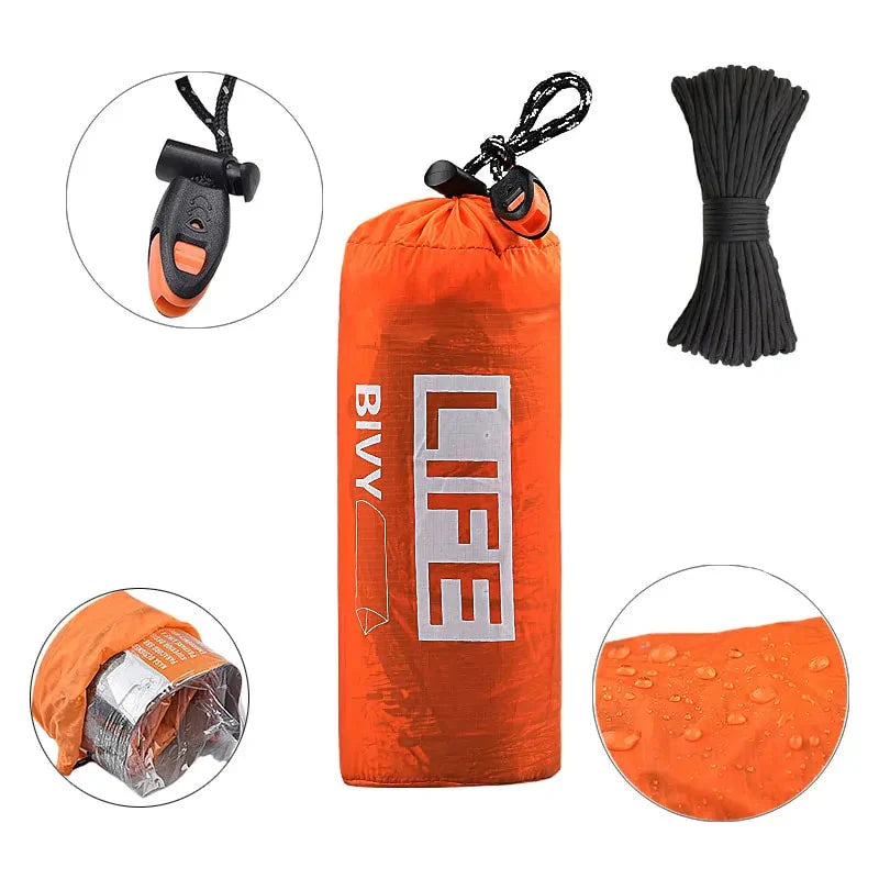 Survival Tube Emergency Tent With Whistle Anti Spier