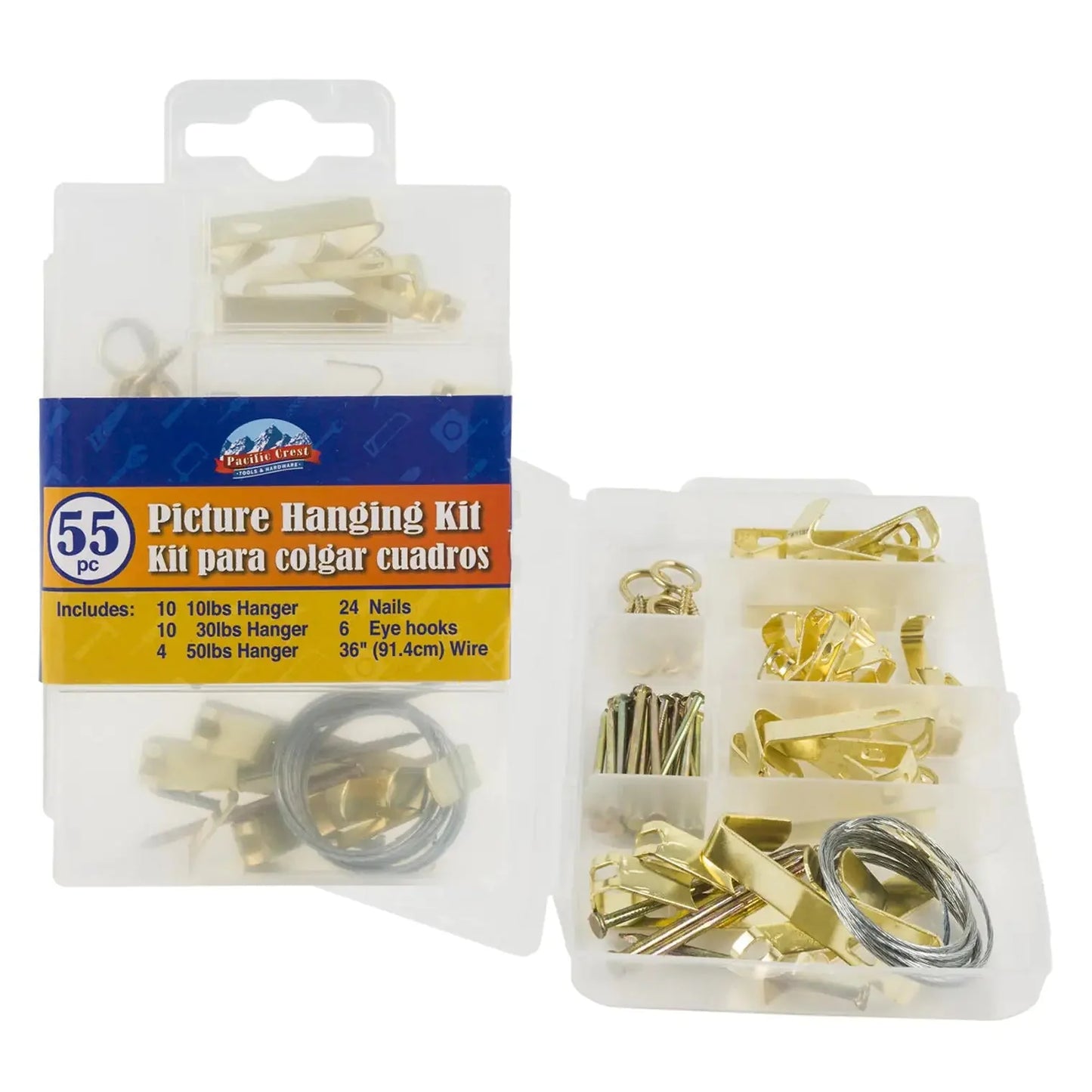 55pc Picture Hanging Kit Anti Spier