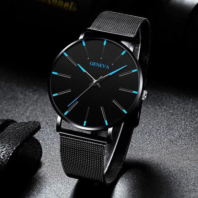 Waterproof Men's Watch Stainless Steel Quartz Luminous Classic Watches Business - Anti Spier 