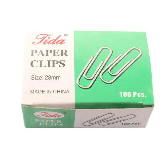 Paper Clip (28mm) Regular Silver (100/Pack) Anti Spier