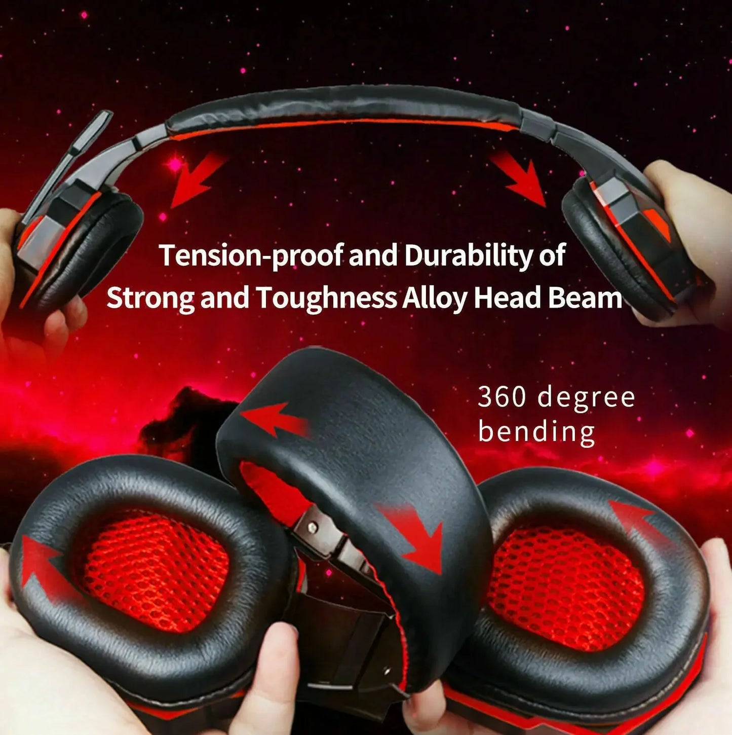 3.5mm Gaming Headset Mic LED Headphones Stereo Bass Surround For PC PS4 Xbox One Anti Spier