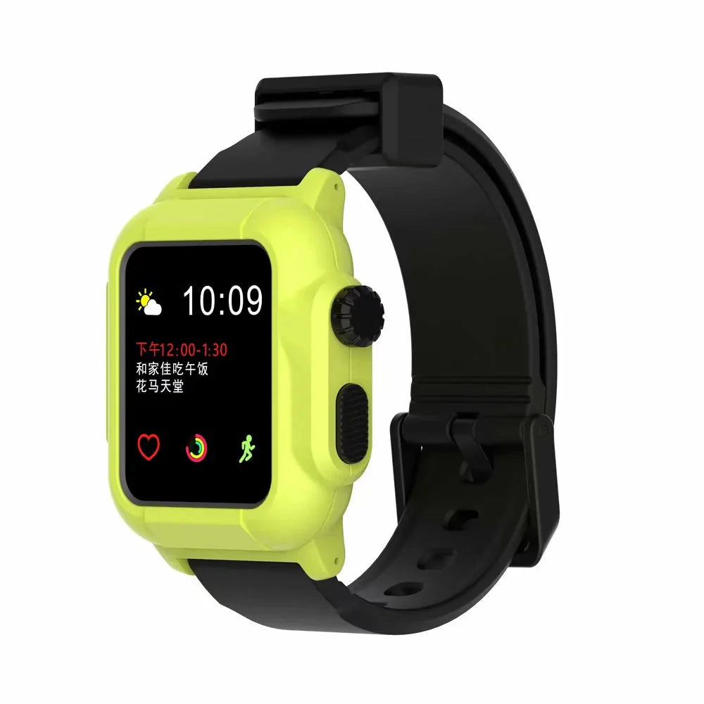Waterproof Box Case Strap For Apple Watch Anti Spier