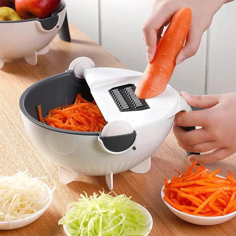Magic Multifunctional Rotate Vegetable Cutter Anti Spier