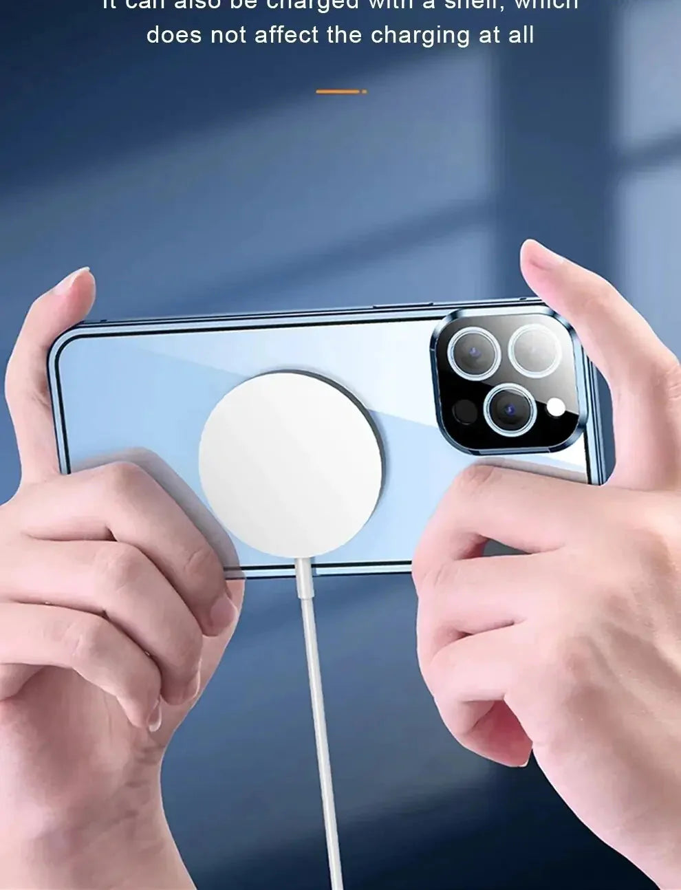 Double Sided Glass Snap Lock Case For iPhones Anti Spier